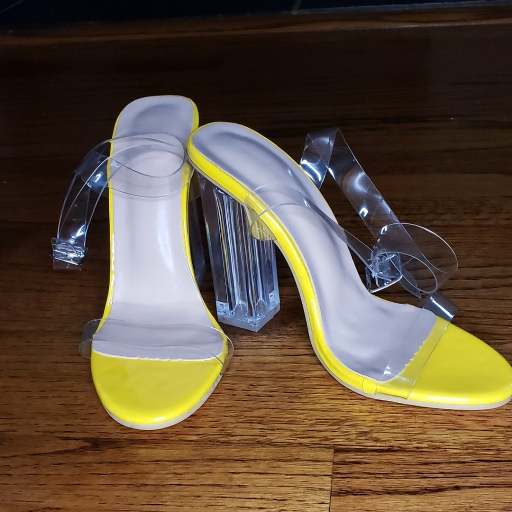 Clear heels